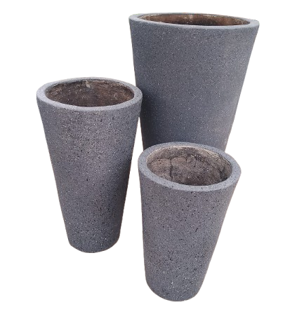 TRIO CÓNICAS REDONDAS, NEGRO ESCANDINAVO